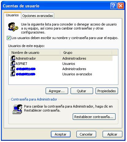 Usuarios Windows Xp